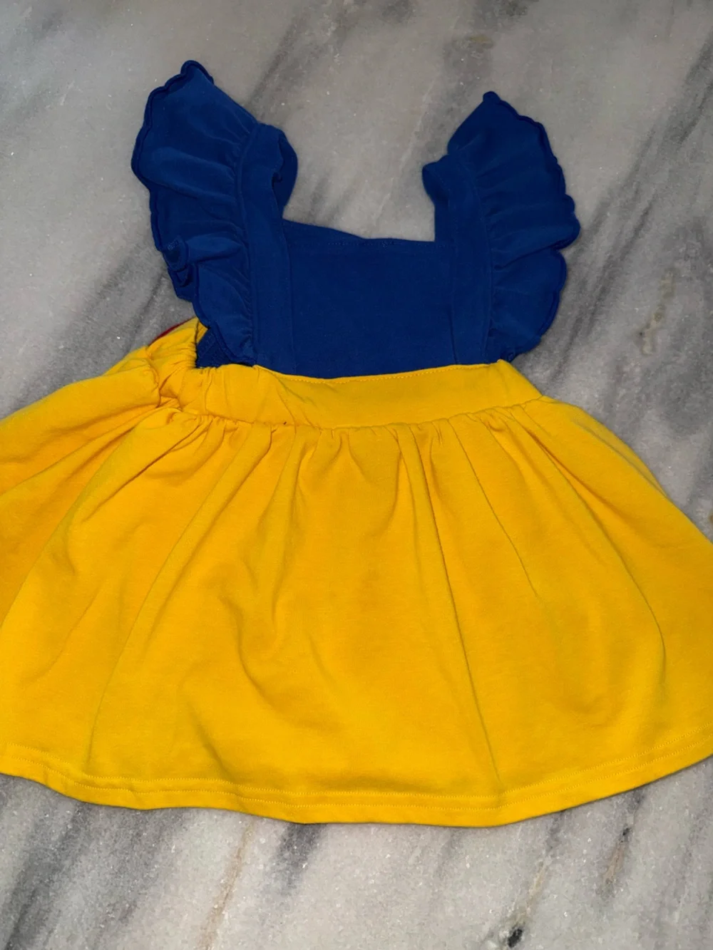 Girls Abbie and Evie Snow White Themed Apple outfit with Red Shorts Cotton 2T
